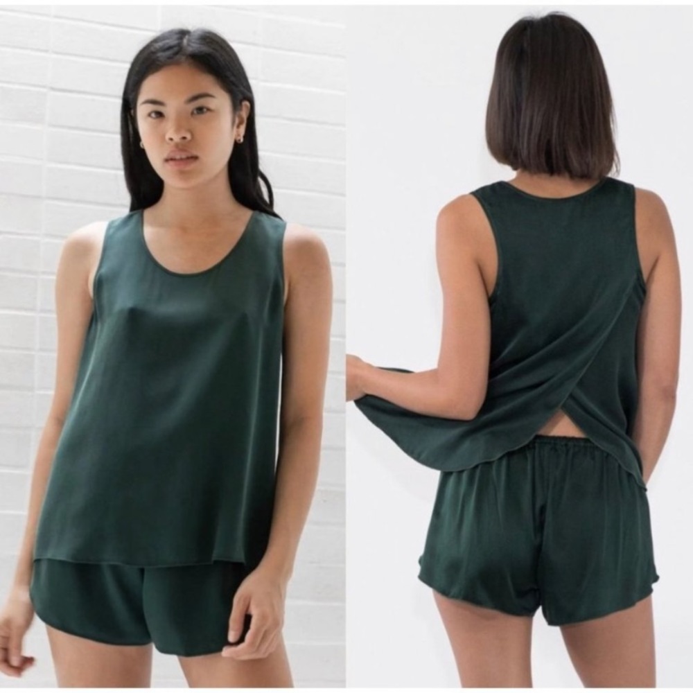 Lunya Washable Silk Set Green